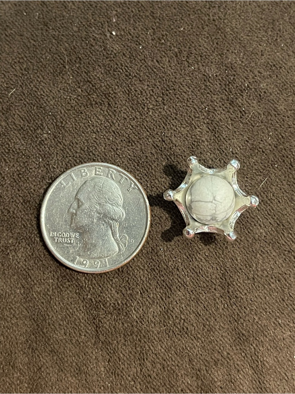 Howlite crystal sphere